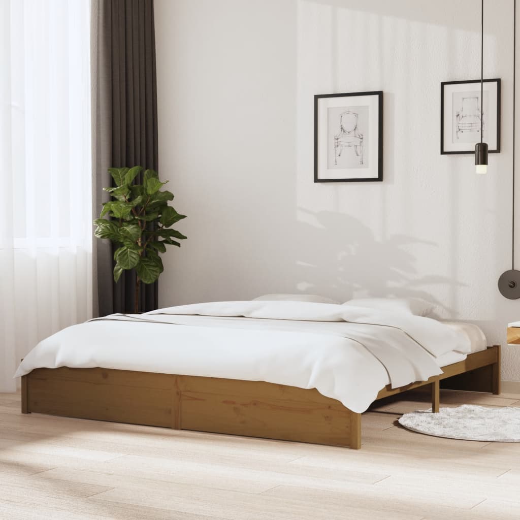 Giroletto senza Materaso Ambra in Legno Massello 200x200 cm - homemem39