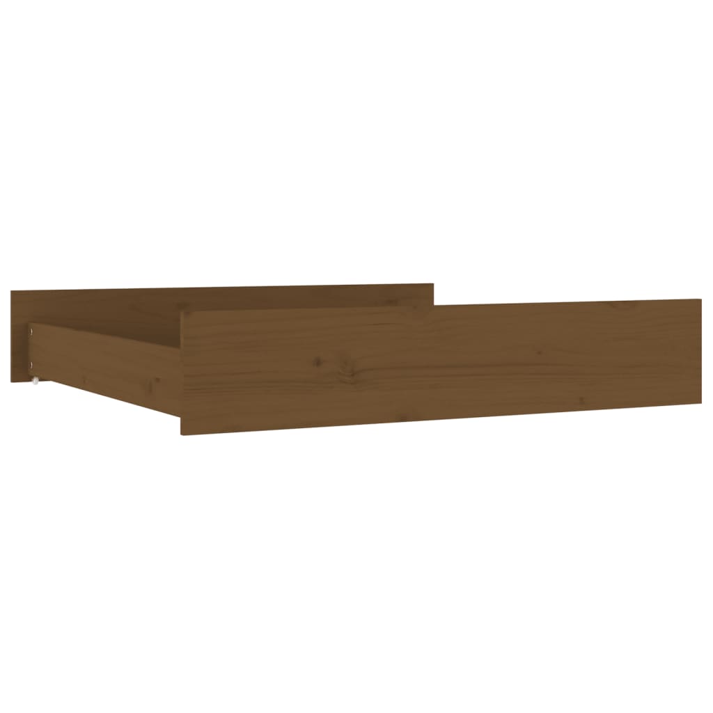 Cassetti per Letto 2pz Marrone Ambra in Legno Massello di Pino - homemem39