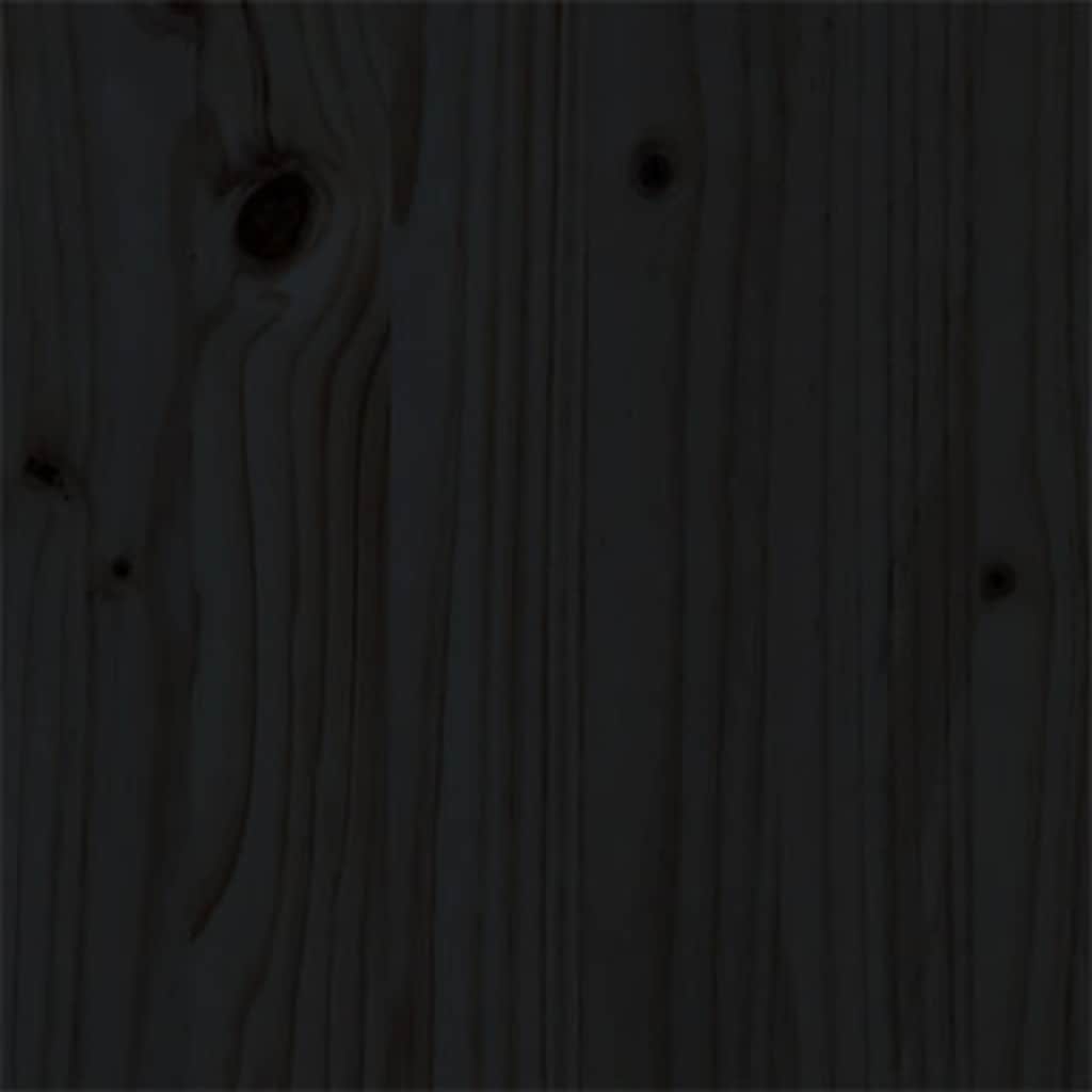 Black bed frame in solid wood 90x200 cm