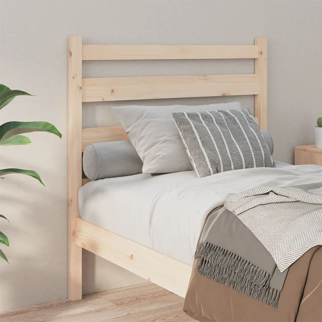 Testiera per Letto 106x4x100 cm in Legno Massello di Pino - homemem39