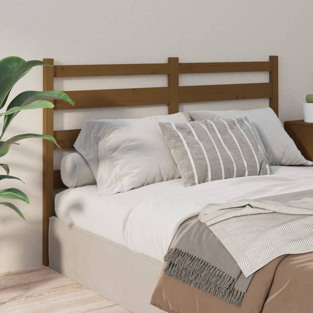 Testiera per Letto ambra 141x4x100 cm in Legno Massello di Pino - homemem39