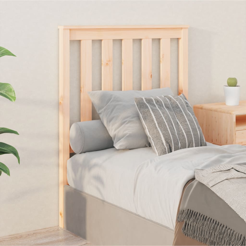 Testiera per Letto 81x6x101 cm in Legno Massello di Pino - homemem39