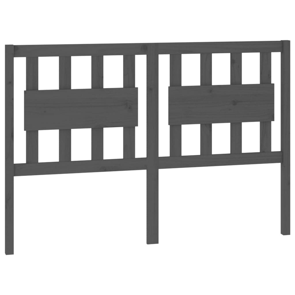 Testiera per Letto Grigia 125,5x4x100 cm Legno Massello di Pino - homemem39