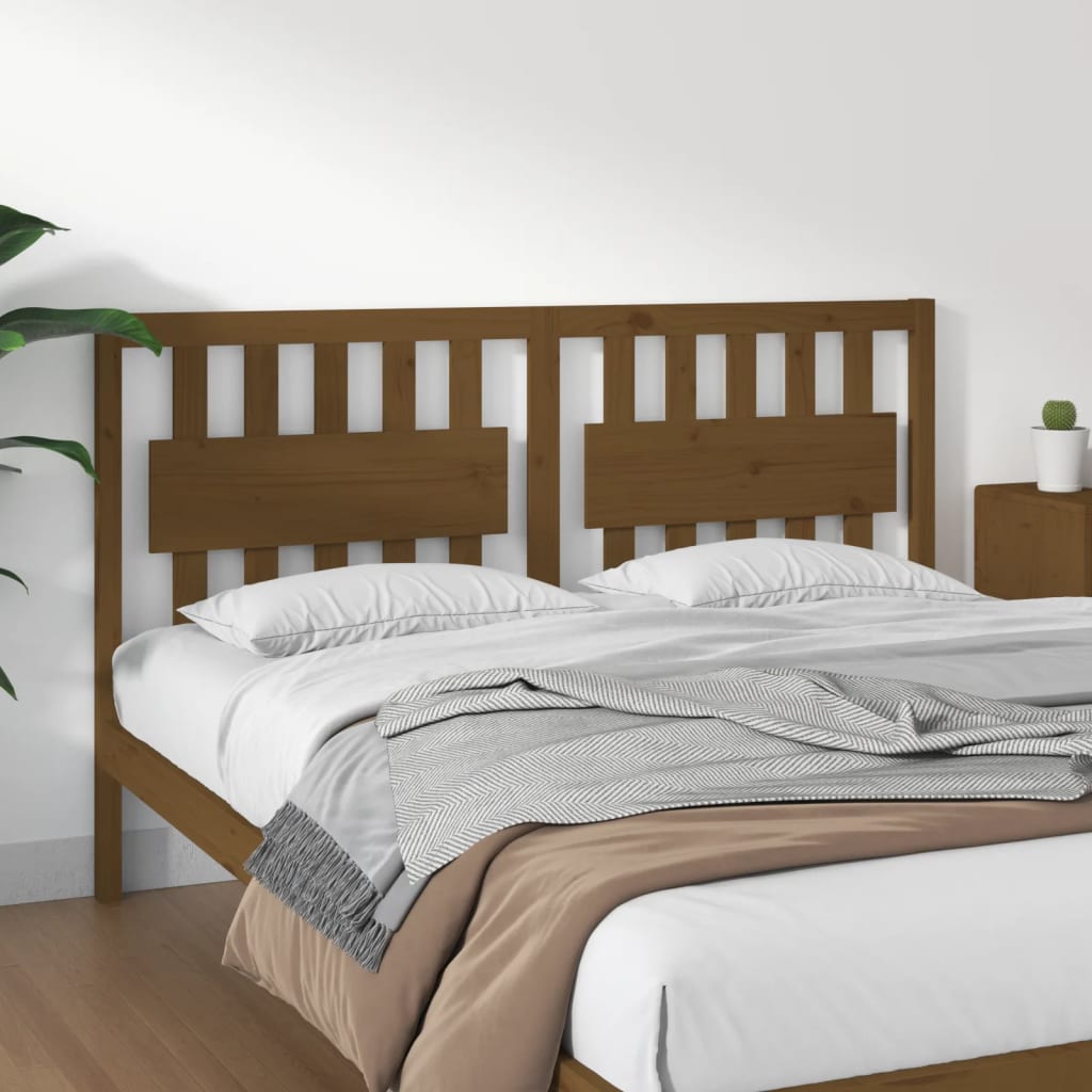 Testiera per Letto ambra 155,5x4x100 cm Legno Massello di Pino - homemem39