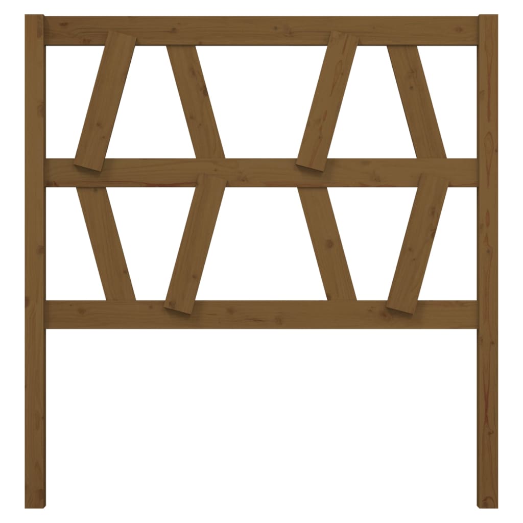 Testiera per Letto ambra 81x4x100 cm in Legno Massello di Pino - homemem39
