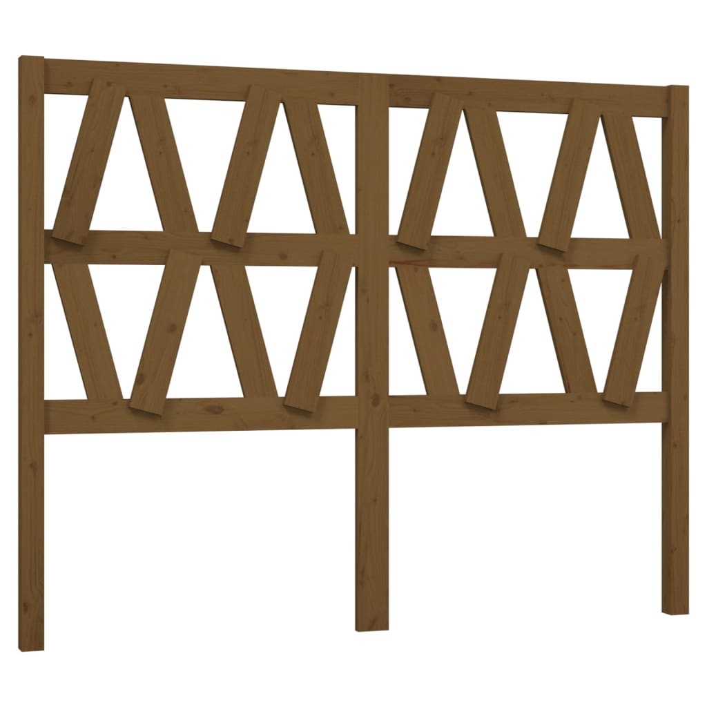 Testiera per Letto ambra 126x4x100 cm in Legno Massello di Pino - homemem39