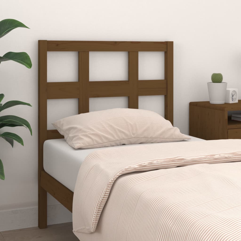 Testiera per Letto ambra 105,5x4x100 cm Legno Massello di Pino - homemem39