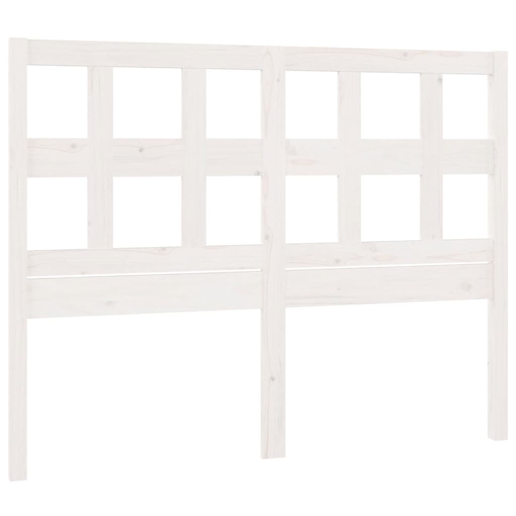 Testiera per Letto Bianca 205,5x4x100 cm Legno Massello di Pino - homemem39