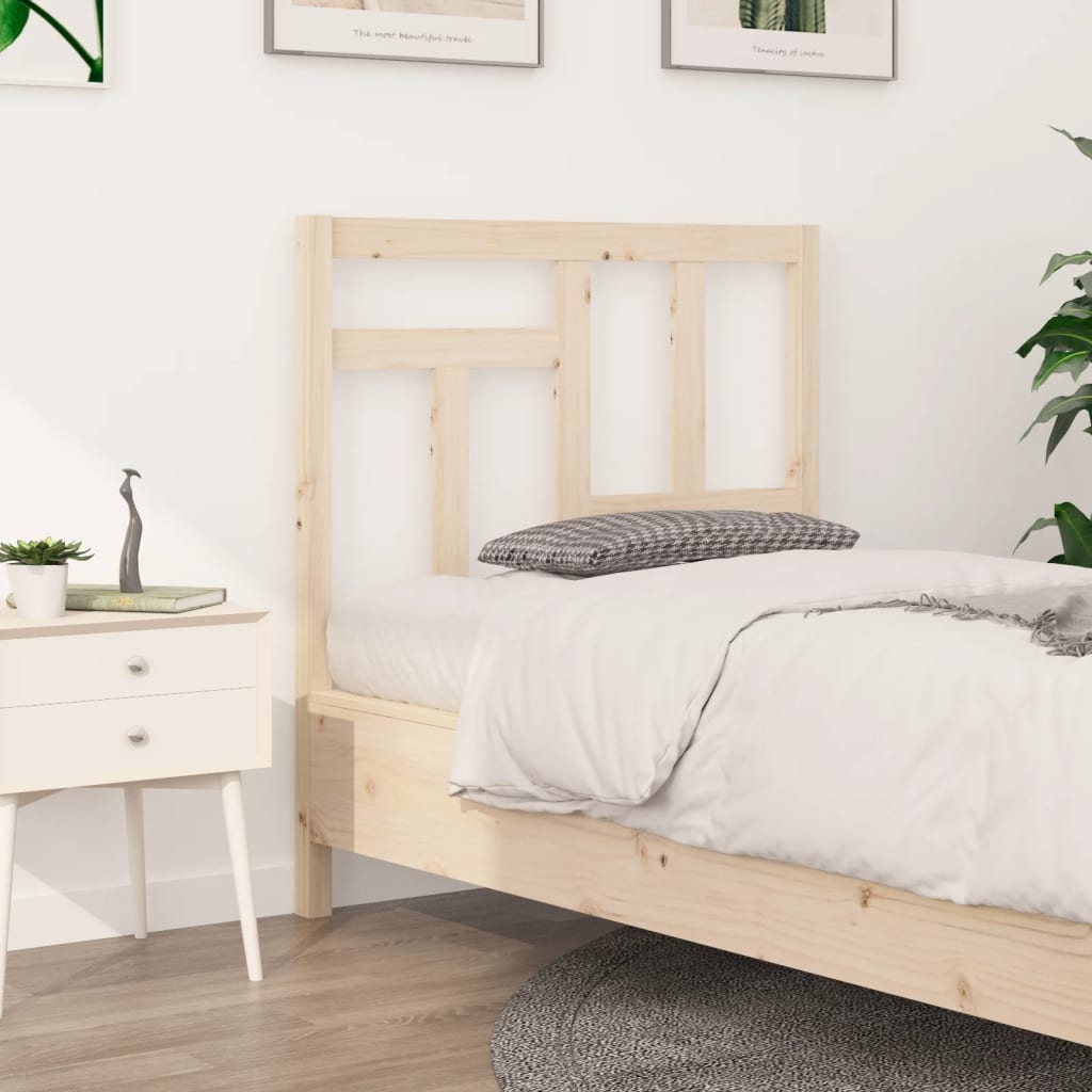 Testiera per Letto 95,5x4x100 cm Legno Massello di Pino - homemem39