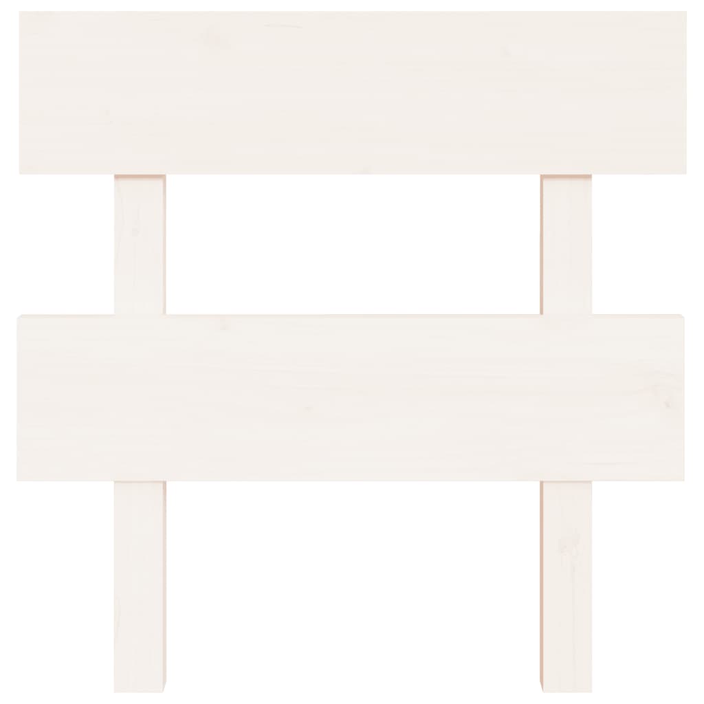 Testiera per Letto Bianca 93,5x3x81cm in Legno Massello di Pino - homemem39