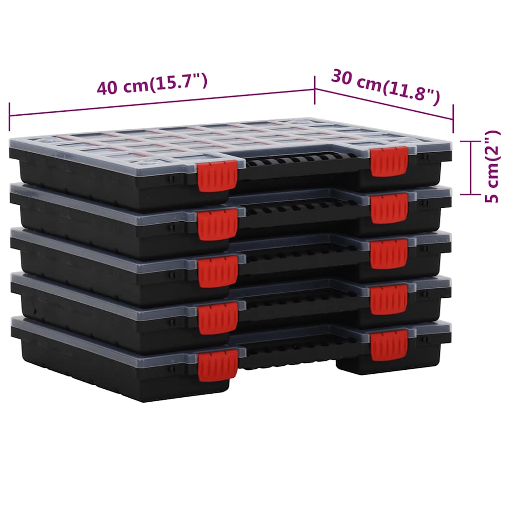Scatole di Assortimento 5 pz 40x30x5 cm in Polipropilene | homemem39