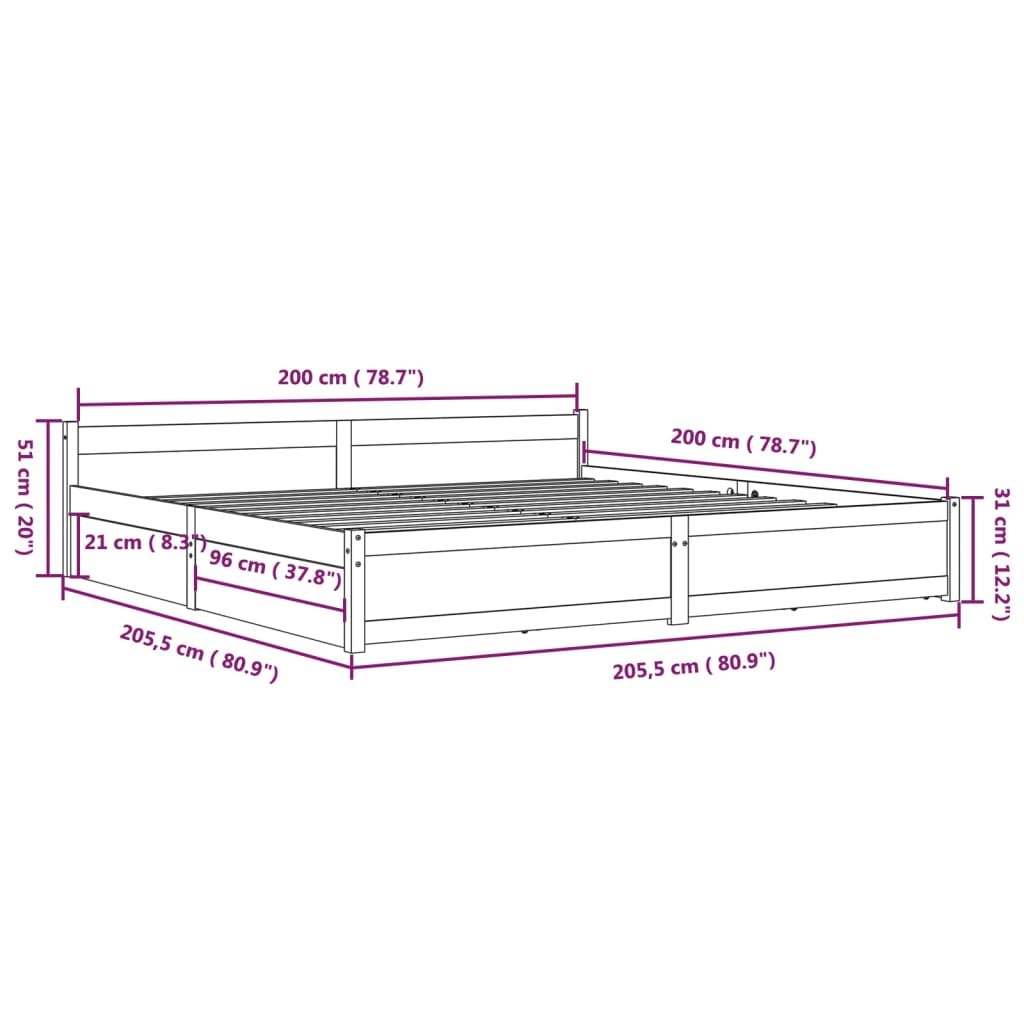 Giroletto con Cassetti 200x200 cm | homemem39