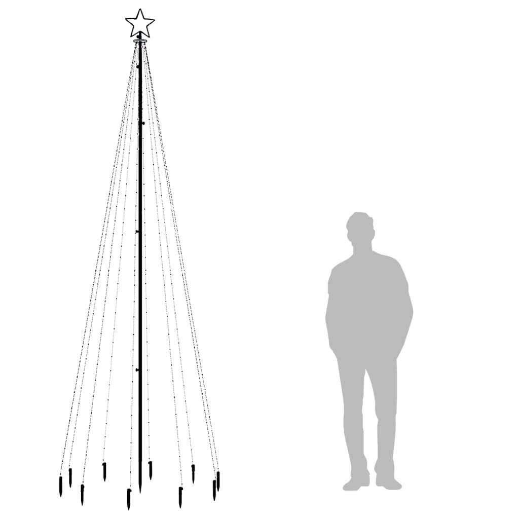 Albero di Natale con Puntale Blu 310 LED 300 cm - homemem39