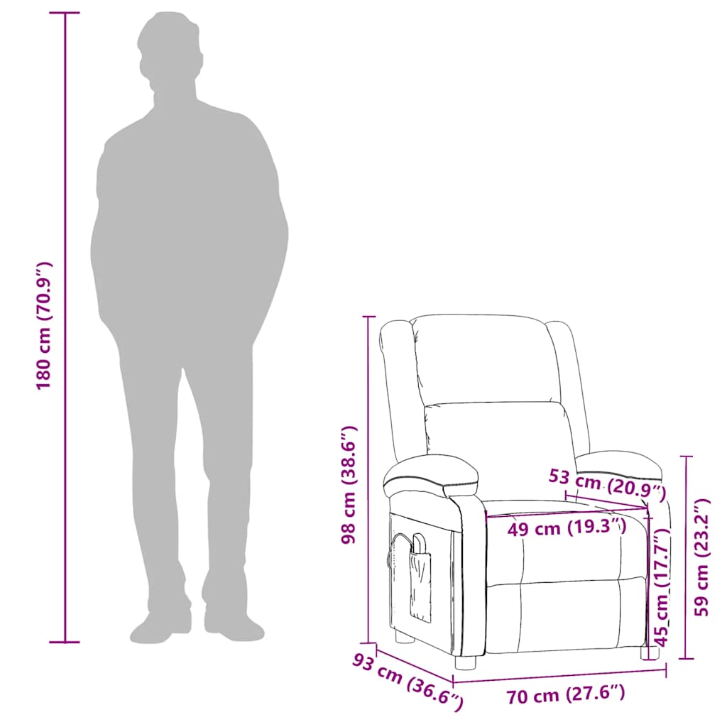 Poltrona Massaggiante Nera in Similpelle - homemem39