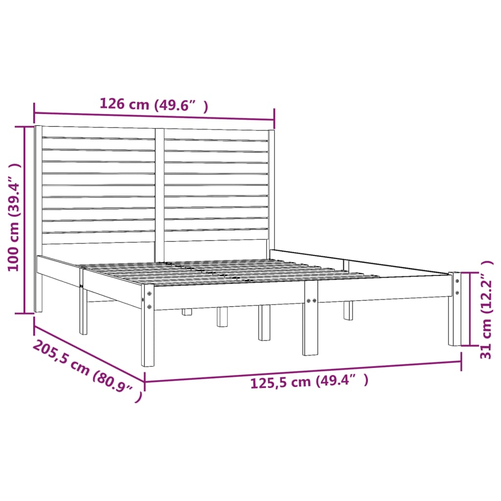 Giroletto Bianco in Legno Massello 120x200 cm | homemem39