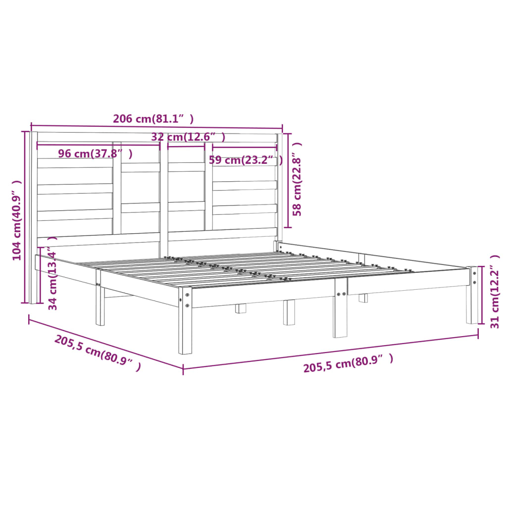 Giroletto Grigio in Legno Massello 200x200 cm | homemem39