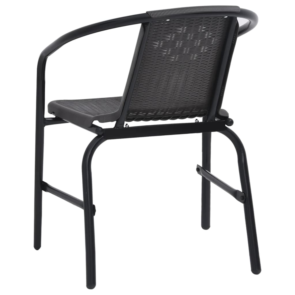 Sedie da Giardino 4 pz in Rattan in Plastica e Acciaio 110 kg - homemem39