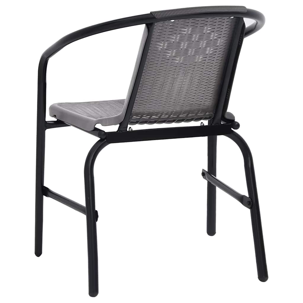 Sedie da Giardino 6 pz in Plastica Rattan e Acciaio 110 kg
