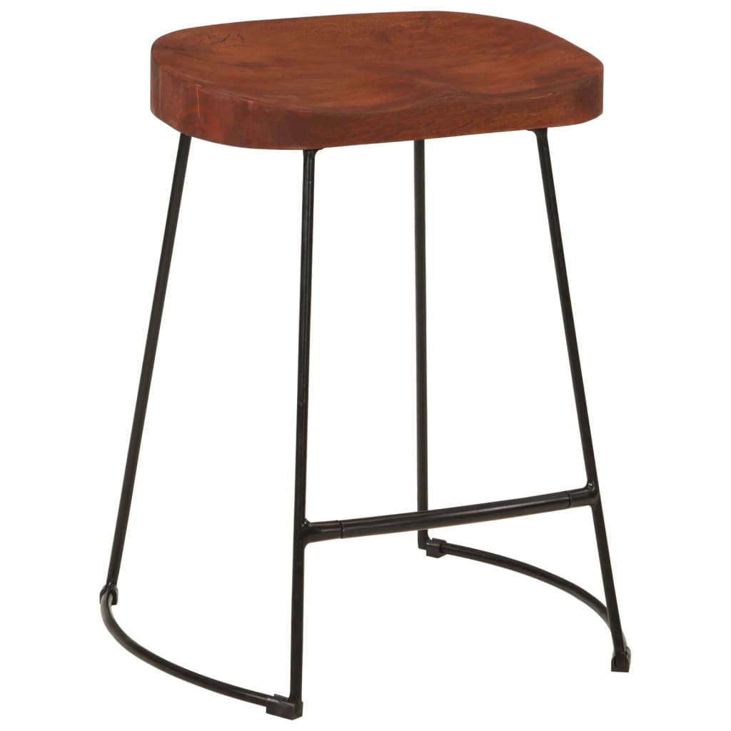 Sgabelli da Bar Gavin 2 pz 45x38x53 cm Legno Massello di Mango | homemem39