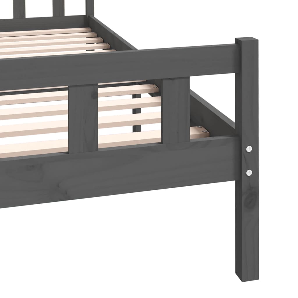Giroletto Grigio in Legno Massello 150x200 cm King Size - homemem39