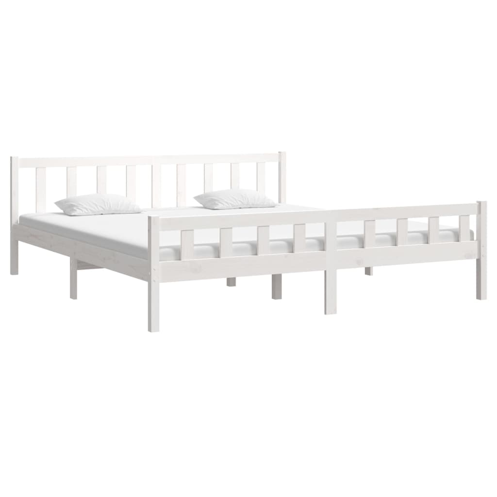 Giroletto Bianco in Legno Massello 160x200 cm - homemem39
