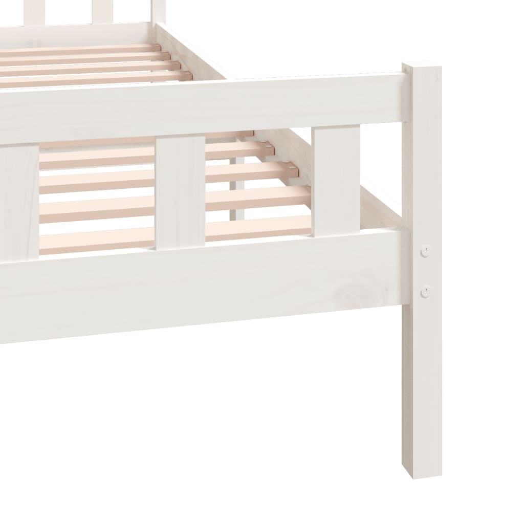 Giroletto Bianco in Legno Massello 160x200 cm - homemem39