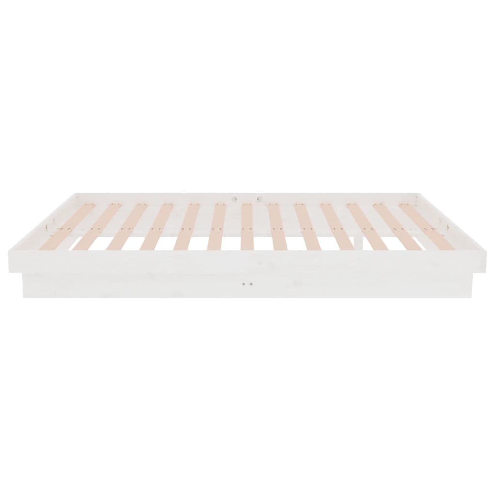 Giroletto Bianco in Legno Massello 120x190 cm Small Double - homemem39