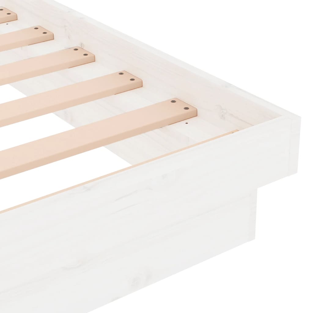 Giroletto Bianco in Legno Massello 120x190 cm Small Double - homemem39