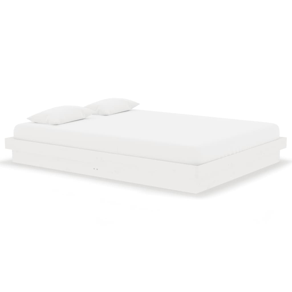 Giroletto Bianco in Legno Massello 135x190 cm Double - homemem39