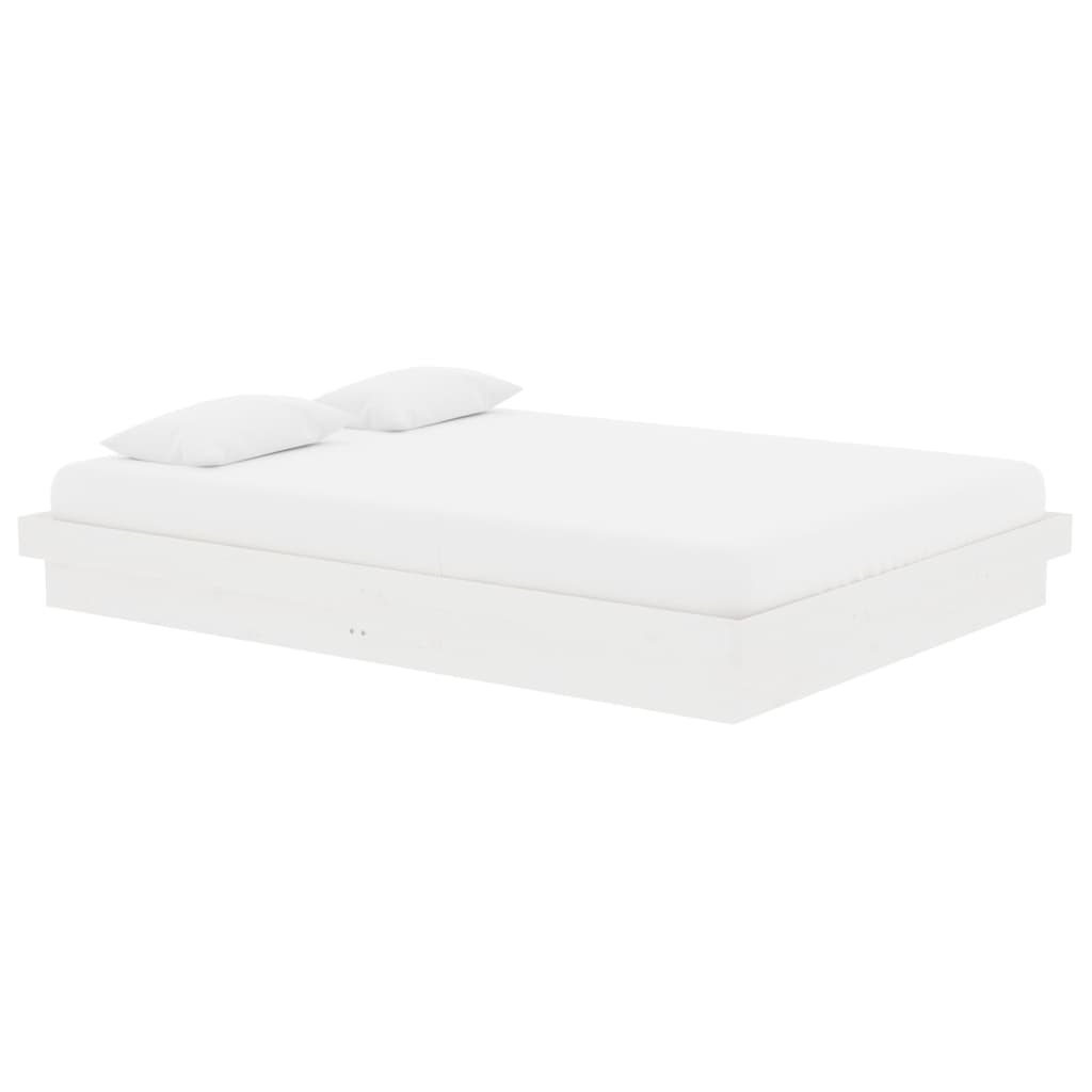 Giroletto Bianco in Legno Massello 135x190 cm Double - homemem39