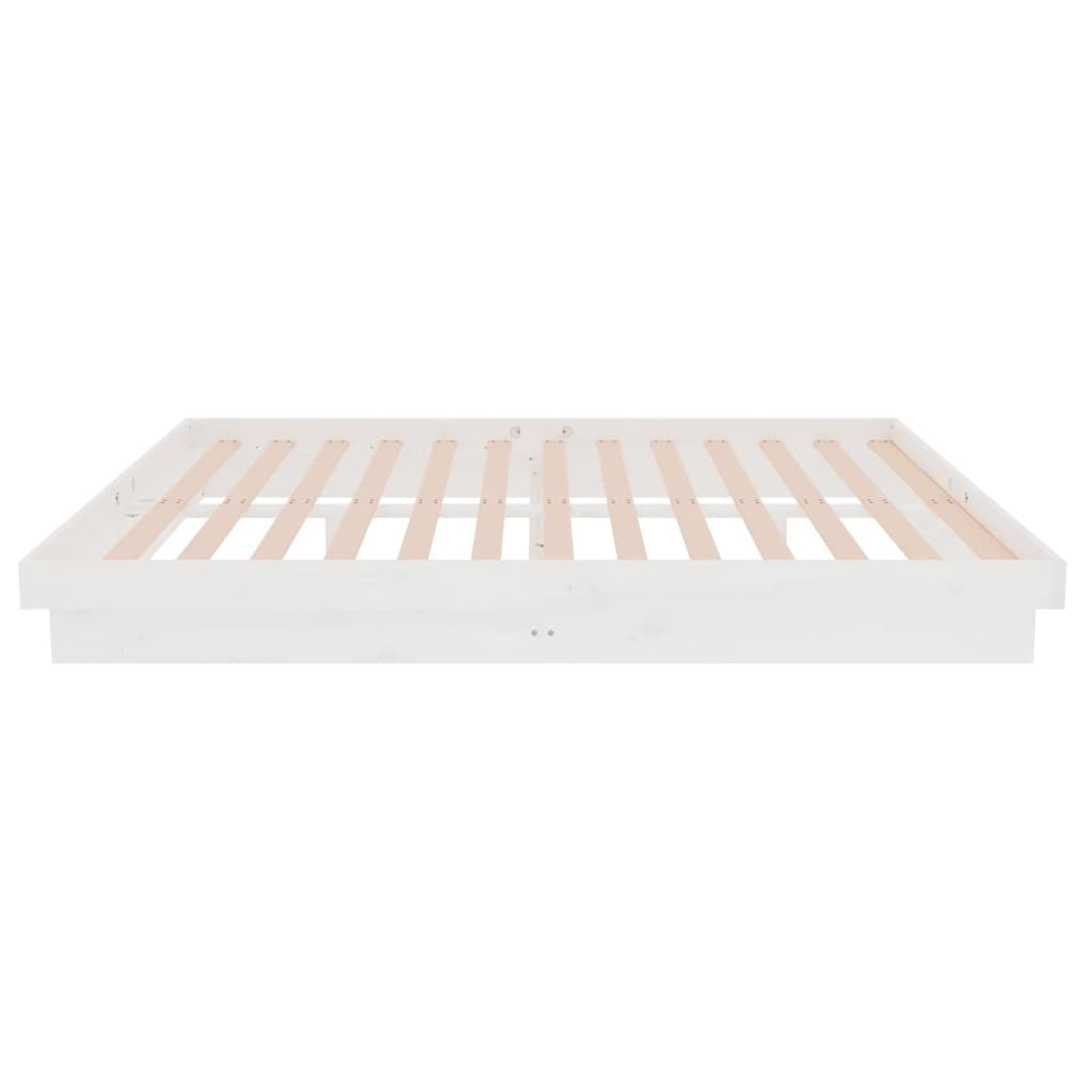 Giroletto Bianco in Legno Massello 135x190 cm Double - homemem39