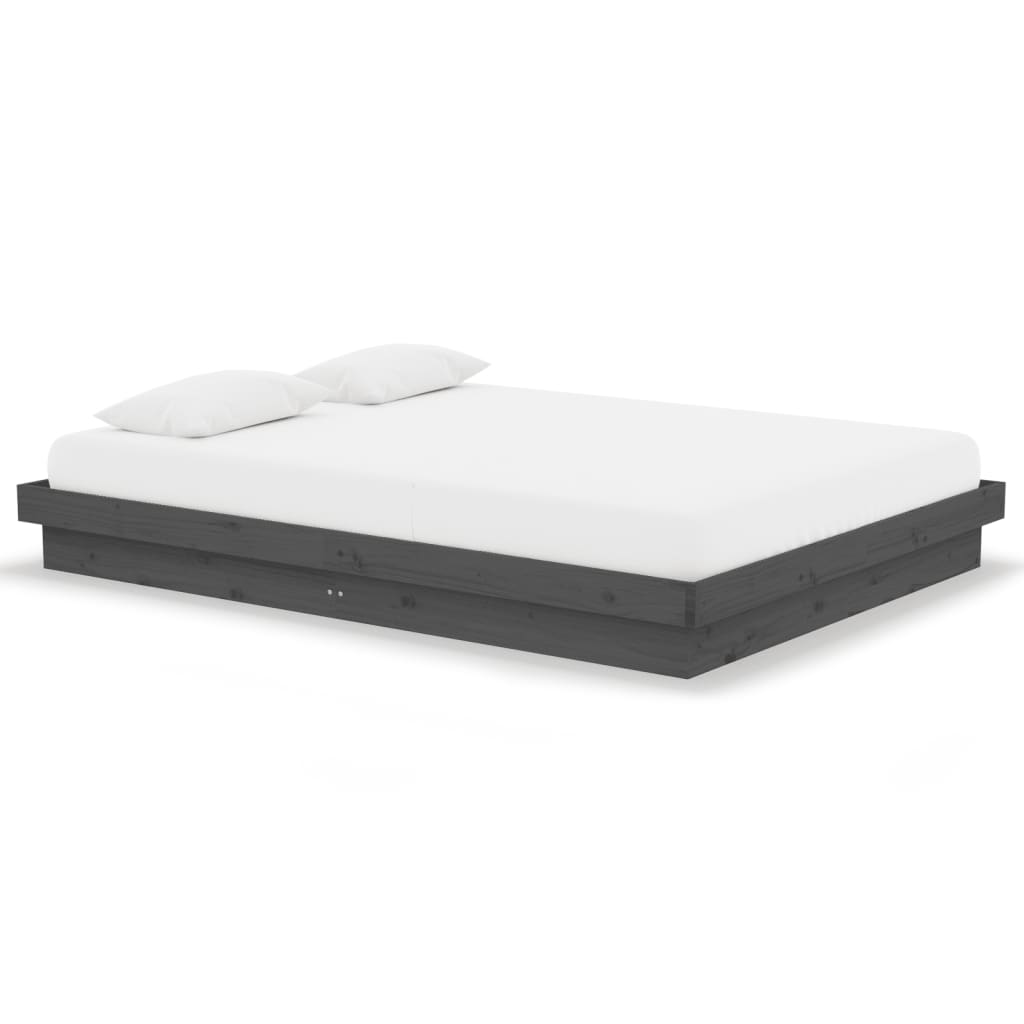 Giroletto Grigio in Legno Massello 135x190 cm Double - homemem39