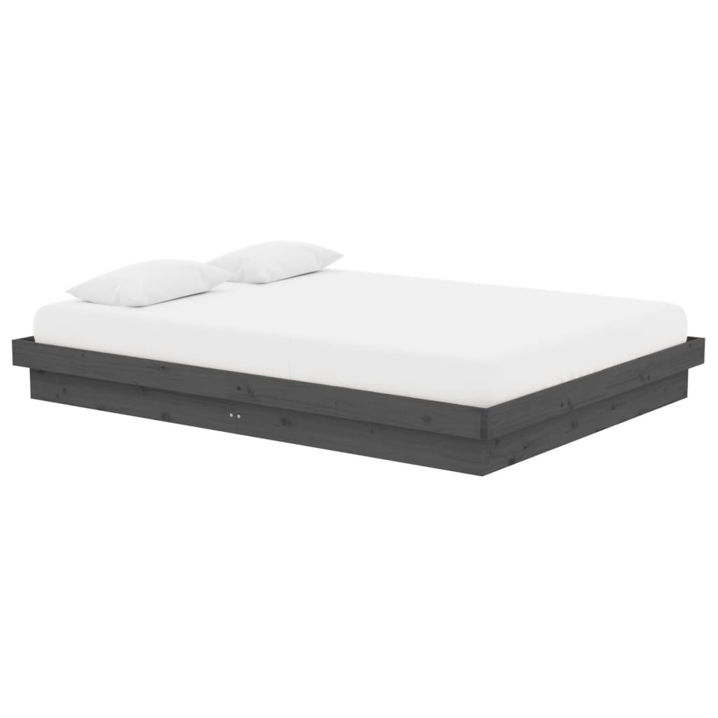 Giroletto Grigio in Legno Massello 135x190 cm Double - homemem39