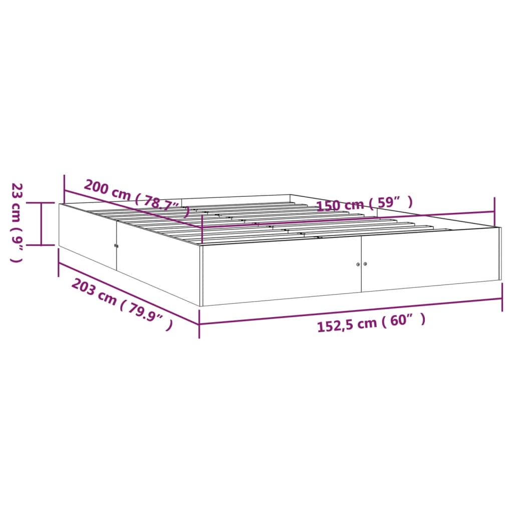 Giroletto in Legno Massello 150x200 cm King Size | homemem39
