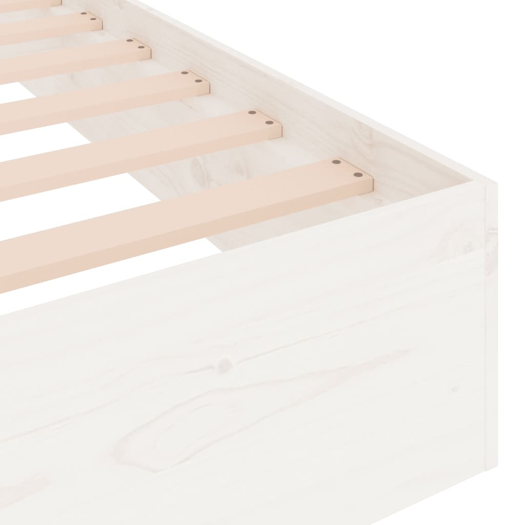 Giroletto Bianco in Legno Massello 90x200 cm - homemem39