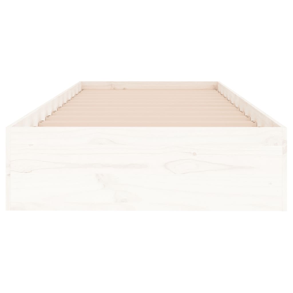 Giroletto Bianco in Legno Massello 75x190 cm Small Single - homemem39
