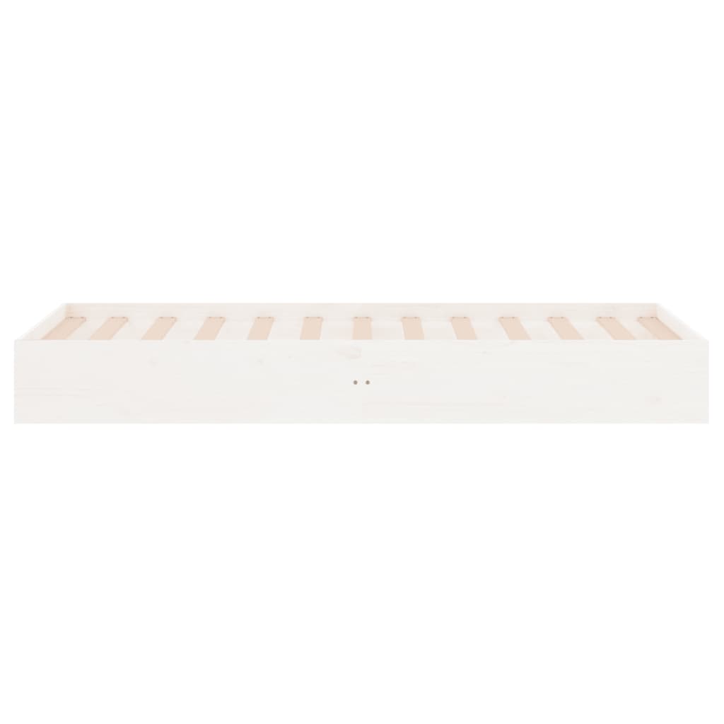 Giroletto Bianco in Legno Massello 75x190 cm Small Single - homemem39