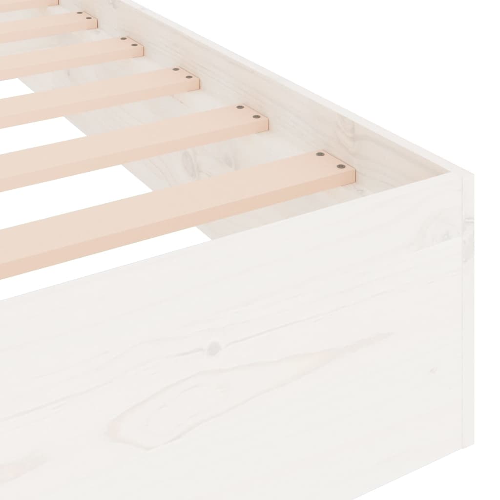 Giroletto Bianco in Legno Massello 75x190 cm Small Single - homemem39