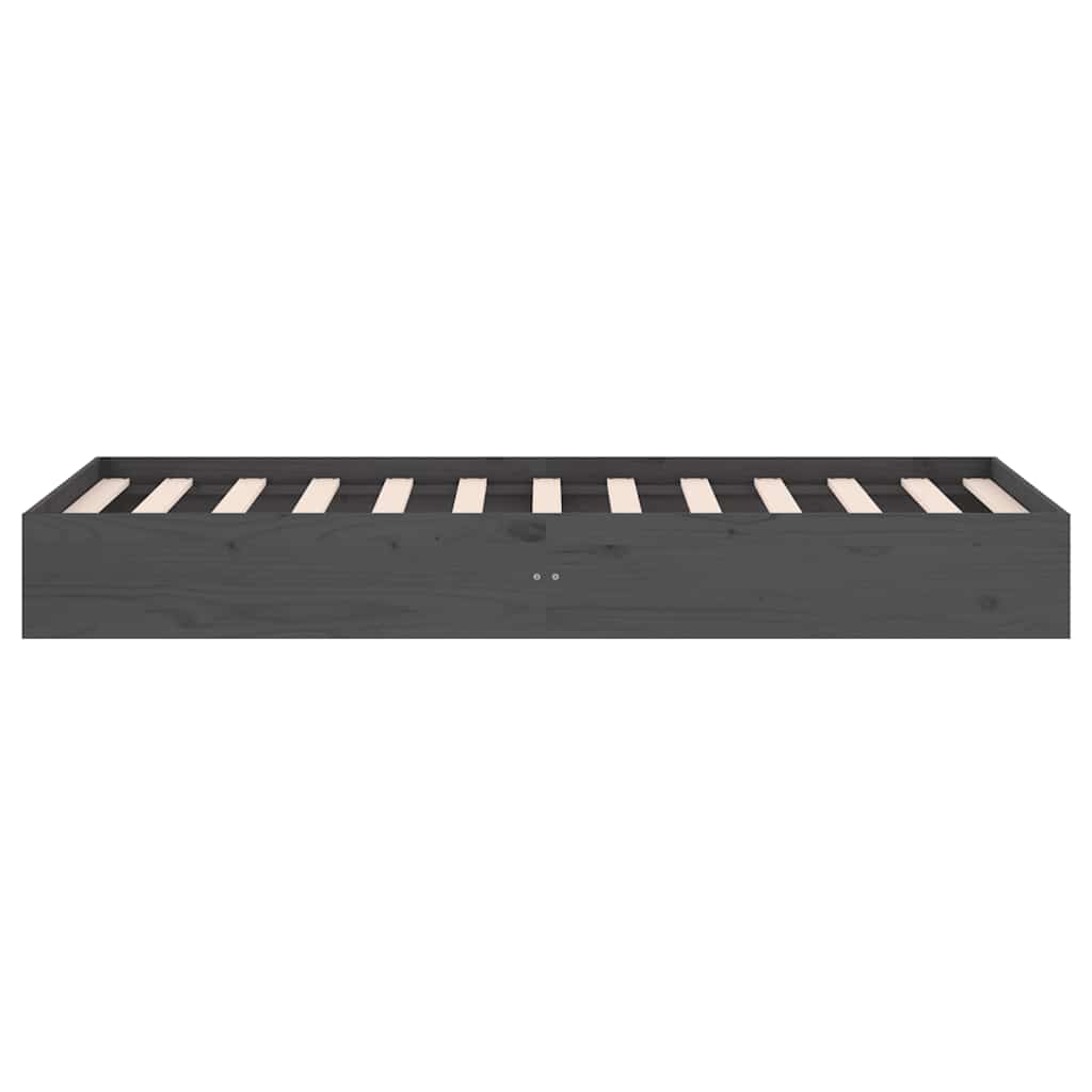 Giroletto in Legno Massello Grigio 75x190 cm Small Single - homemem39
