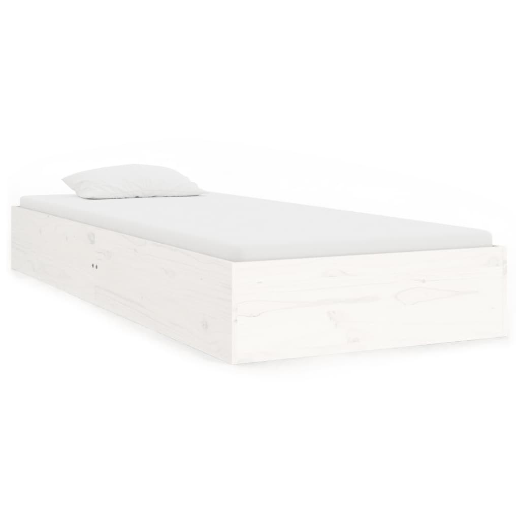 Giroletto Bianco in Legno Massello 90x190 cm Single - homemem39