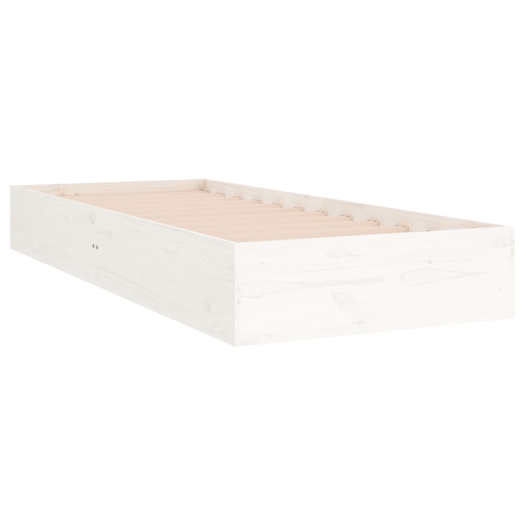 Giroletto Bianco in Legno Massello 90x190 cm Single - homemem39