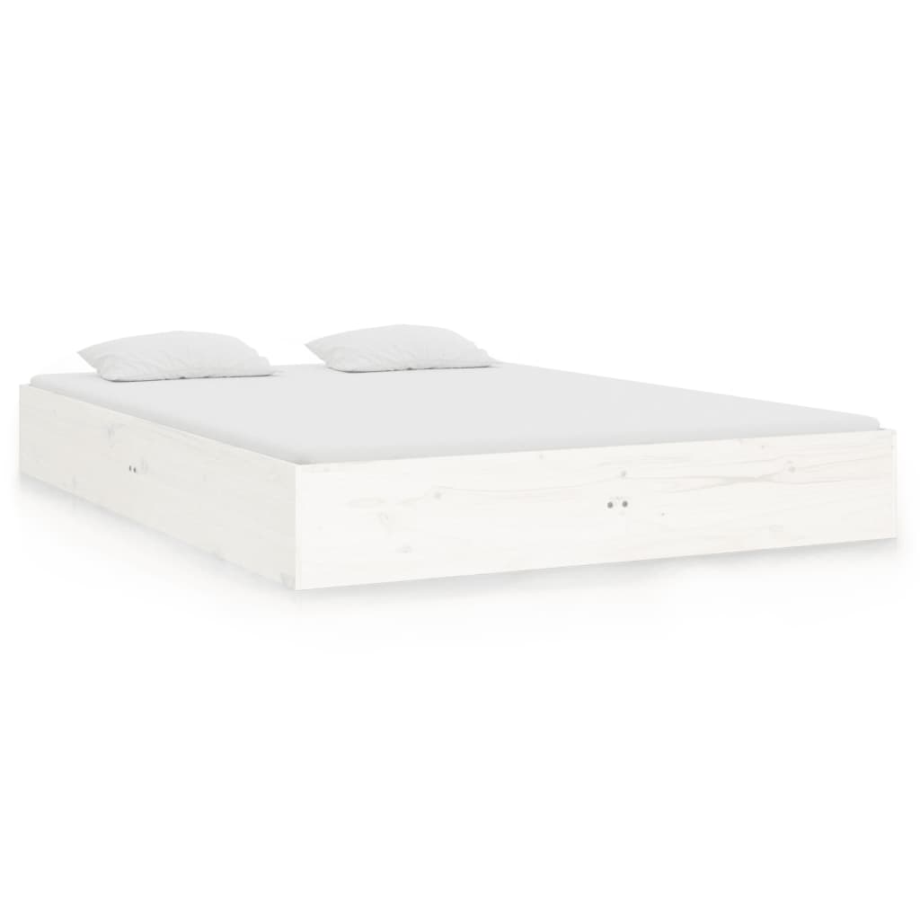 Giroletto Bianco in Legno Massello 135x190 cm Double - homemem39