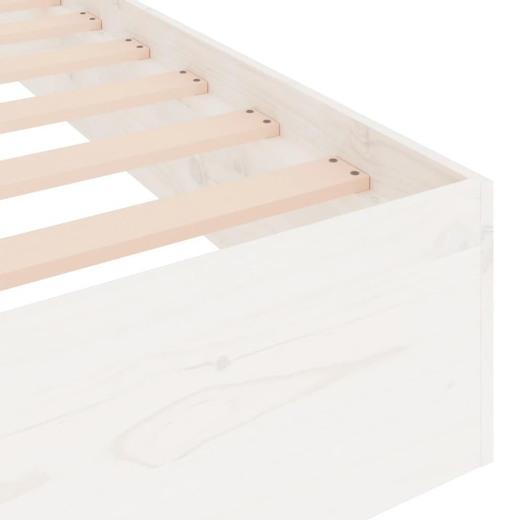 Giroletto Bianco in Legno Massello 135x190 cm Double - homemem39