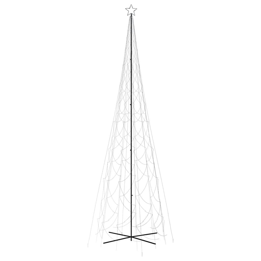 Albero di Natale a Cono Bianco Freddo 3000 LED 230x800 cm - homemem39