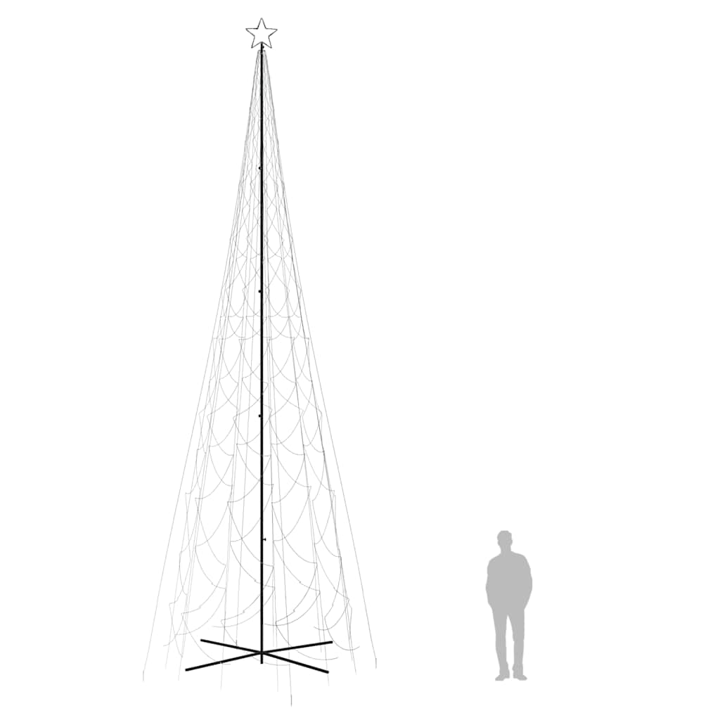 Albero di Natale a Cono Bianco Freddo 3000 LED 230x800 cm - homemem39