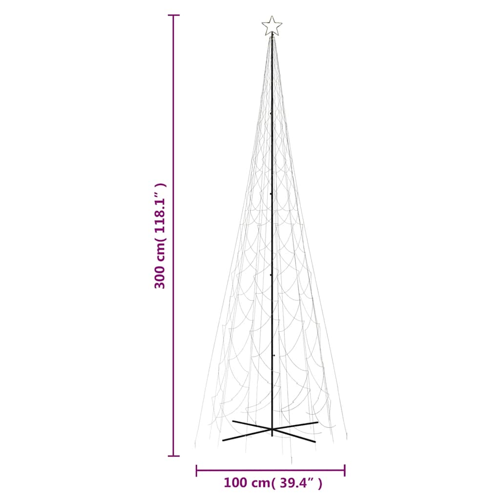 Albero di Natale a Cono Bianco Caldo 3000 LED 230x800 cm - homemem39