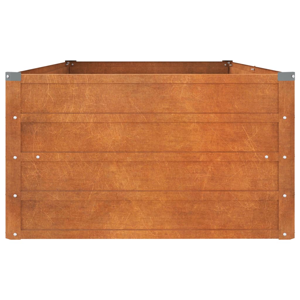 Letto Rialzato da Giardino Ruggine 160x80x45 cm Acciaio Corten - homemem39