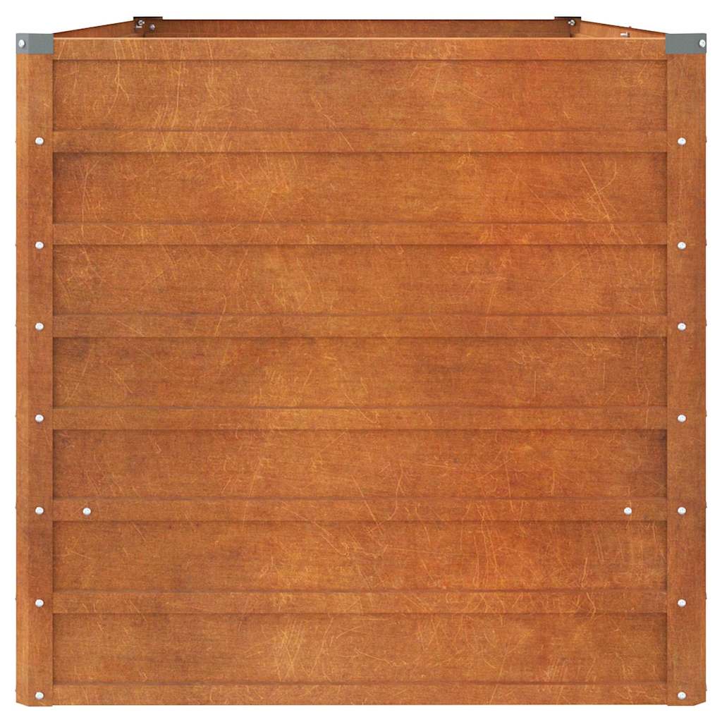 Letto Rialzato da Giardino Ruggine 160x80x77 cm Acciaio Corten - homemem39