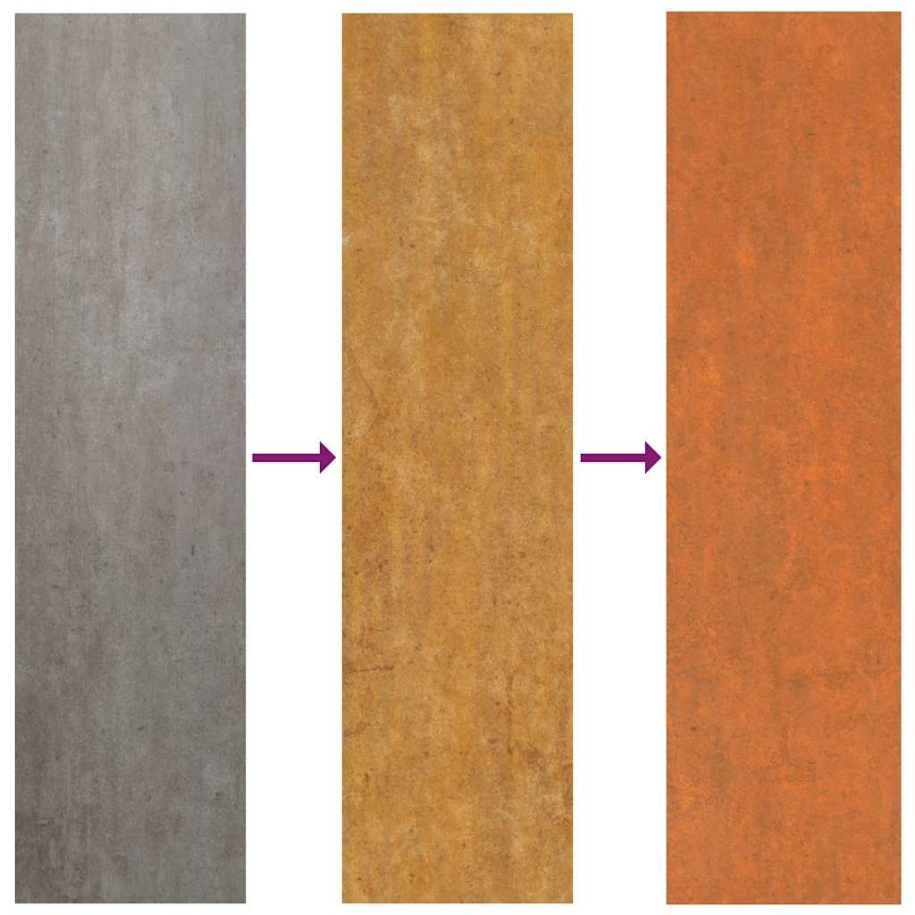 Letto Rialzato da Giardino Ruggine 160x80x77 cm Acciaio Corten - homemem39
