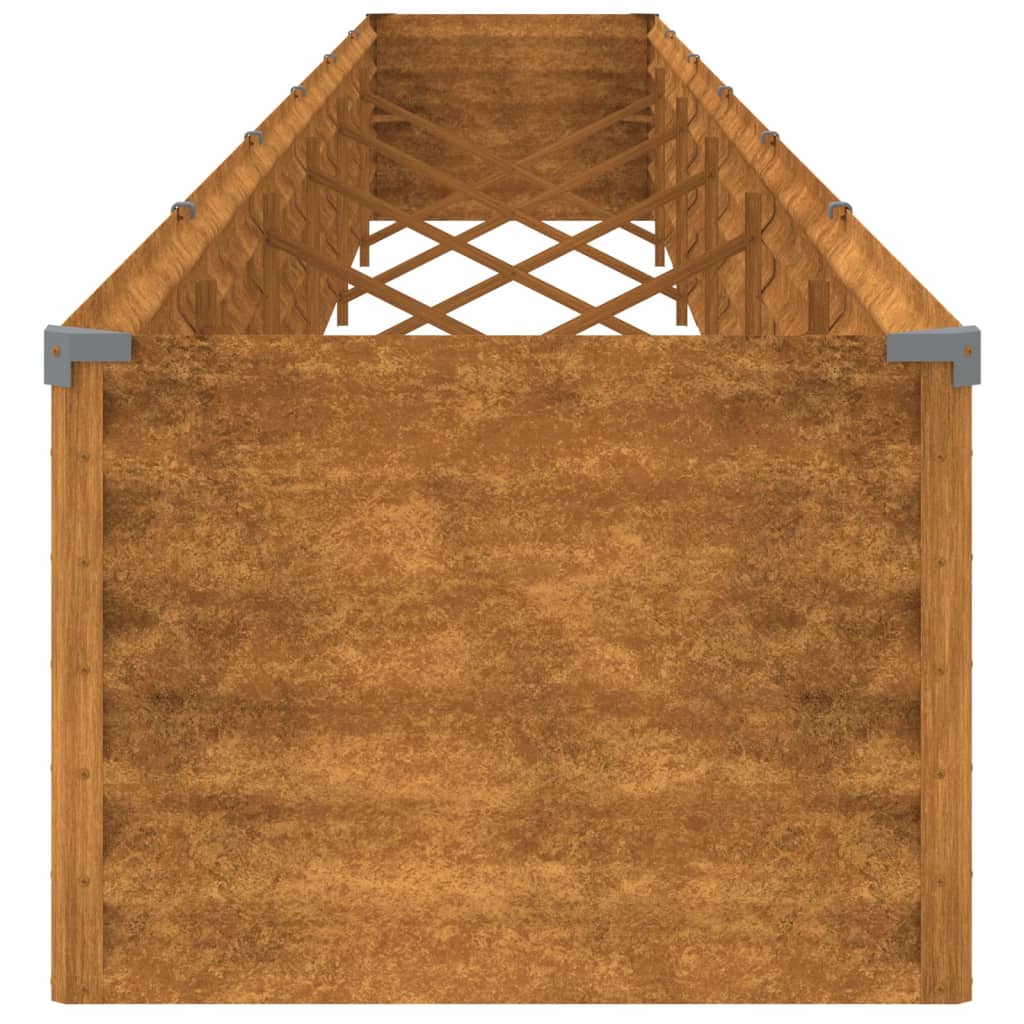 Fioriera Rialzata da Giardino 580x50x36 cm in Acciaio Corten - homemem39